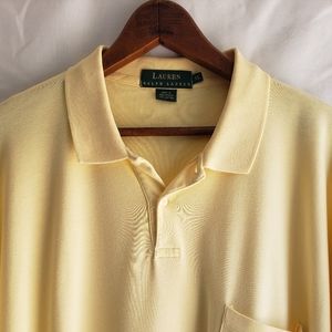 Ralph Lauren Mens Cotton Short Sleeve Polo Shirt Size XL Yellow